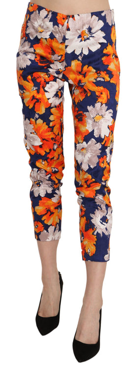 Pantalon milléaire maigre à imprimé floral