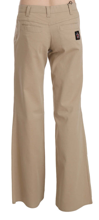 Pantaloni di lusso a metà vita beige