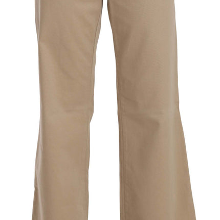 Pantaloni di lusso a metà vita beige