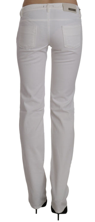 Jean coton slim blanc chic