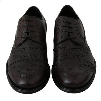 Elegant Mens Leather Derby Dress Shoes