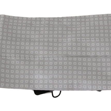 Elegant Gray Silk Cummerbund