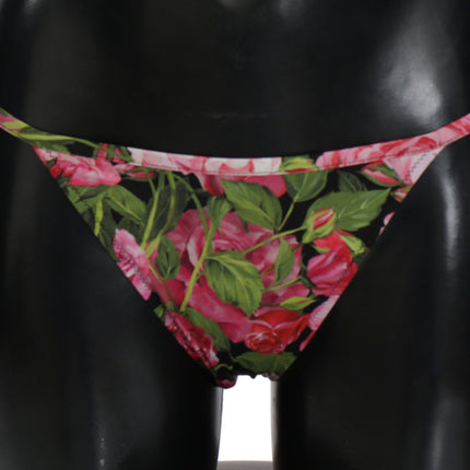 Élégant bas de bikini motif rose