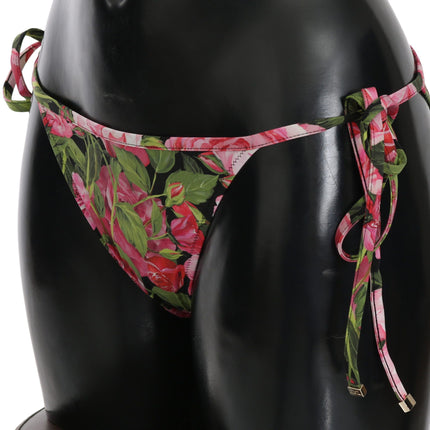 Élégant bas de bikini motif rose