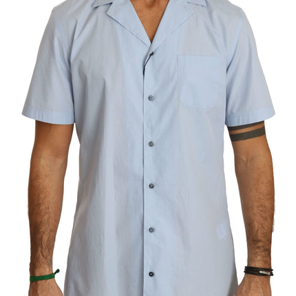 Elegant blauw katoen casual shirt