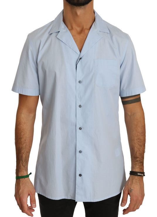 Elegant blauw katoen casual shirt