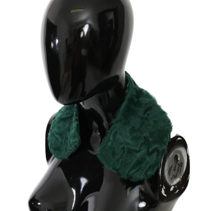 Elegant Lambskin Fur Scarf in Lush Green