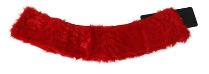 Elegante sjaal van rood lamsleer