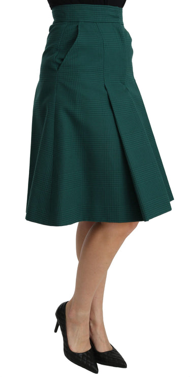 Elegante rok met hoge taille knielengte