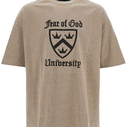 Fear Of God ESSENTIALS heather grey cotton t-shirt with essentials logo