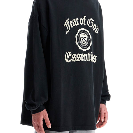 Fear Of God ESSENTIALS black cotton oversized sweater with logo