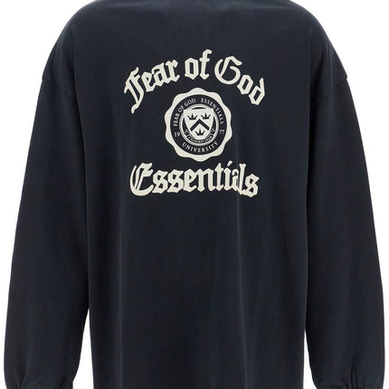 Fear Of God ESSENTIALS black cotton oversized sweater with logo