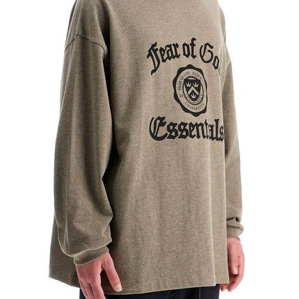 Fear Of God ESSENTIALS heather gray cotton oversized t-shirt