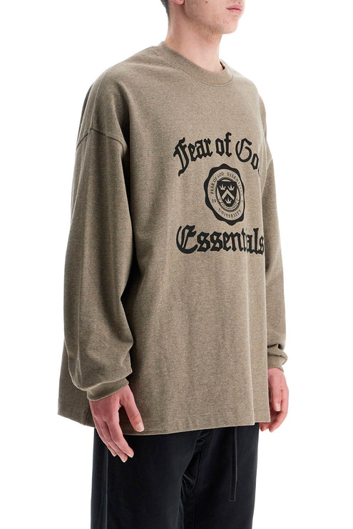 Fear Of God ESSENTIALS heather gray cotton oversized t-shirt