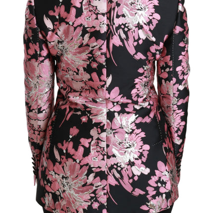 Elegant Floral Jacquard Blazer