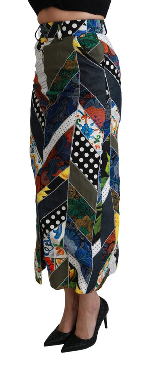 Elegante geometrische print met hoge taille rok