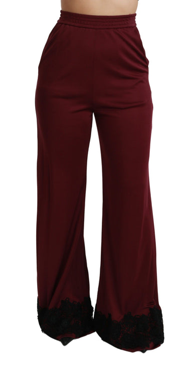 Pantalon élégant marron haute taille