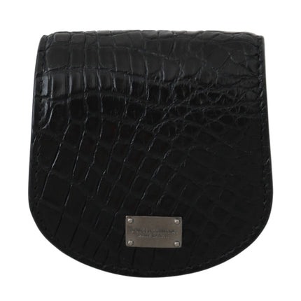 Elegante cartera monedero de piel negra