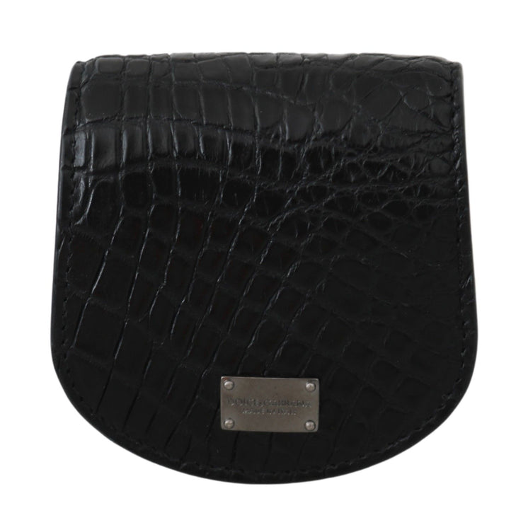 Elegante cartera monedero de piel negra