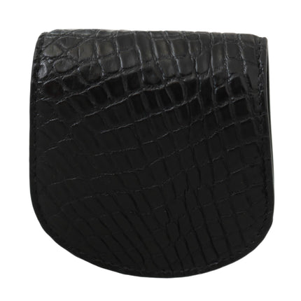 Elegante cartera monedero de piel negra