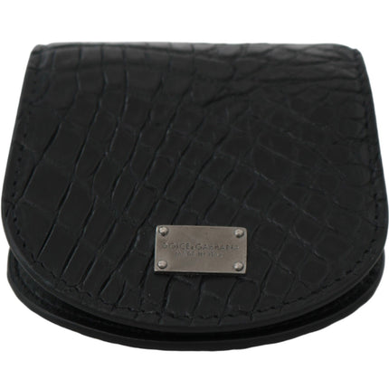 Elegante cartera monedero de piel negra