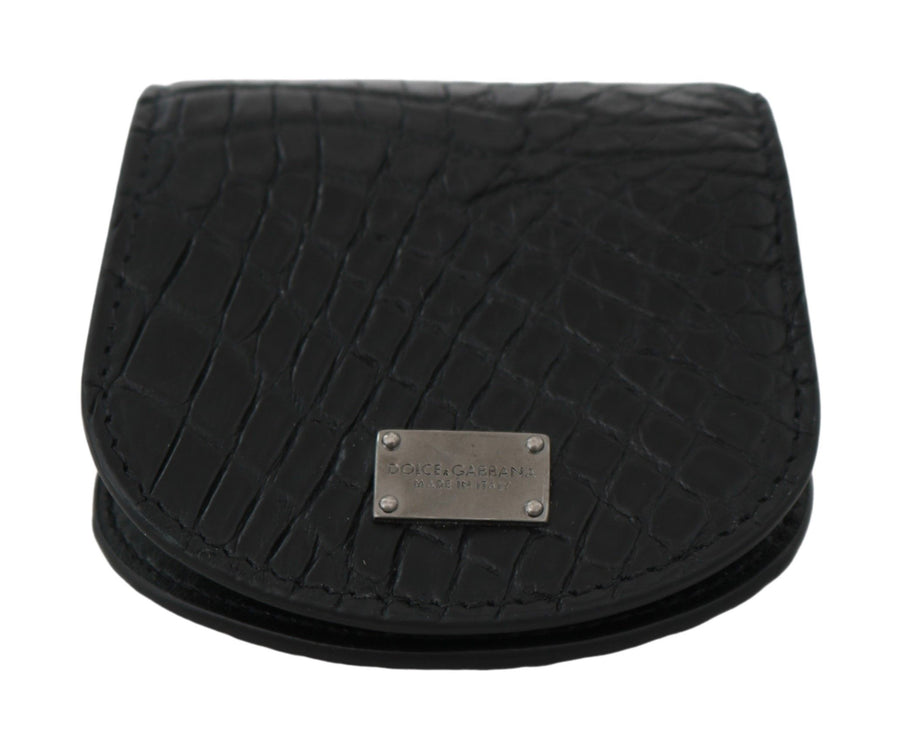 Elegante cartera monedero de piel negra