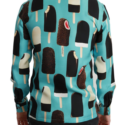 Exclusive Silk Blend Ice-Cream Print Shirt