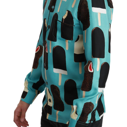 Exclusive Silk Blend Ice-Cream Print Shirt