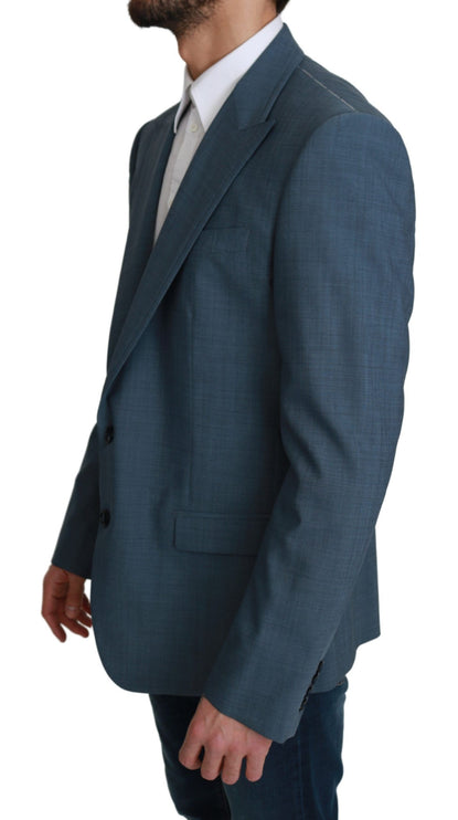 Blazer élégant en bleu clair slim fit