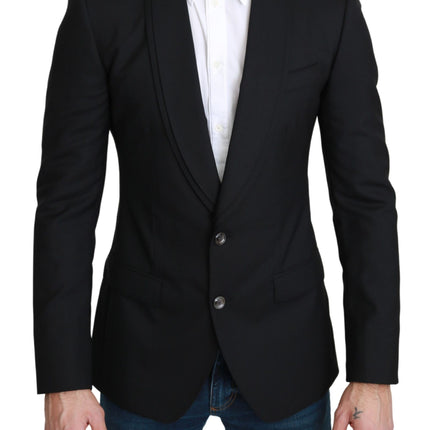 Blazer formel élégant en laine noire noire