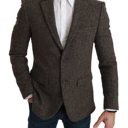 Élégant blazer en laine de laine Slim Brow