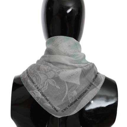 Elegant Gray Silk Scarf for Women