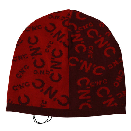 Mélange de laine de bonnet rouge chic