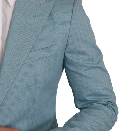 Blazer de motif fantastique bleu élégant