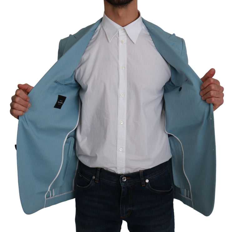 Blazer de motif fantastique bleu élégant