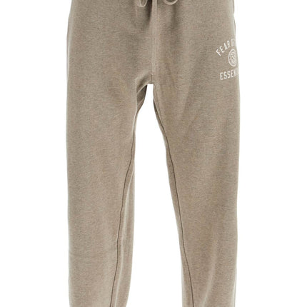 Fear Of God ESSENTIALS heather grey cotton wide fit sweatpants