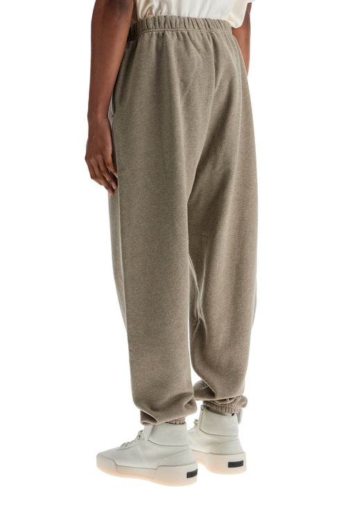 Fear Of God ESSENTIALS heather grey cotton wide fit sweatpants