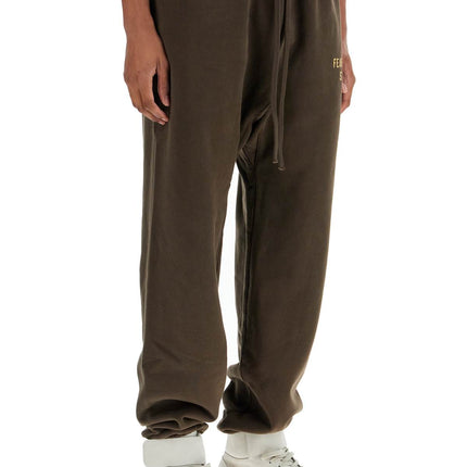 Fear Of God ESSENTIALS dark brown cotton sweatpants modern design