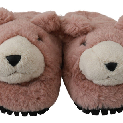 Chic Pink Bear House Slippers by D&G