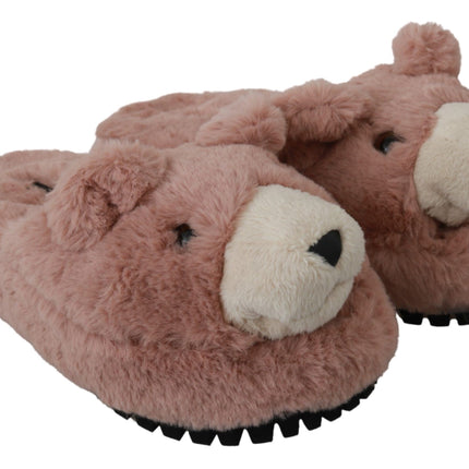 Chic Pink Bear House Slippers by D&G