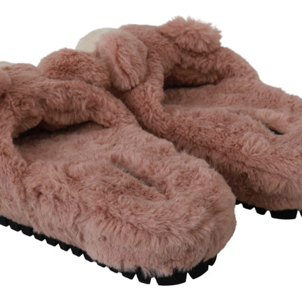 Chic Pink Bear House Slippers by D&G