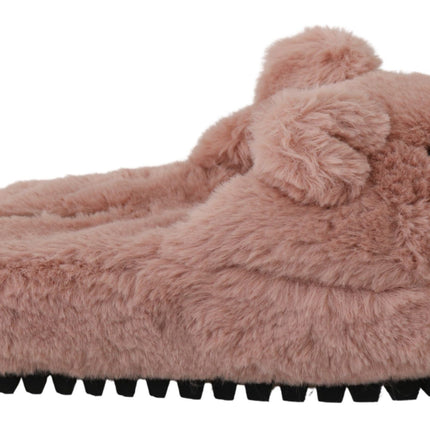 Chic Pink Bear House Slippers by D&G