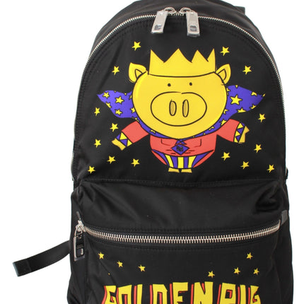 Mochila Luxe Motivo Cerdo Dorado