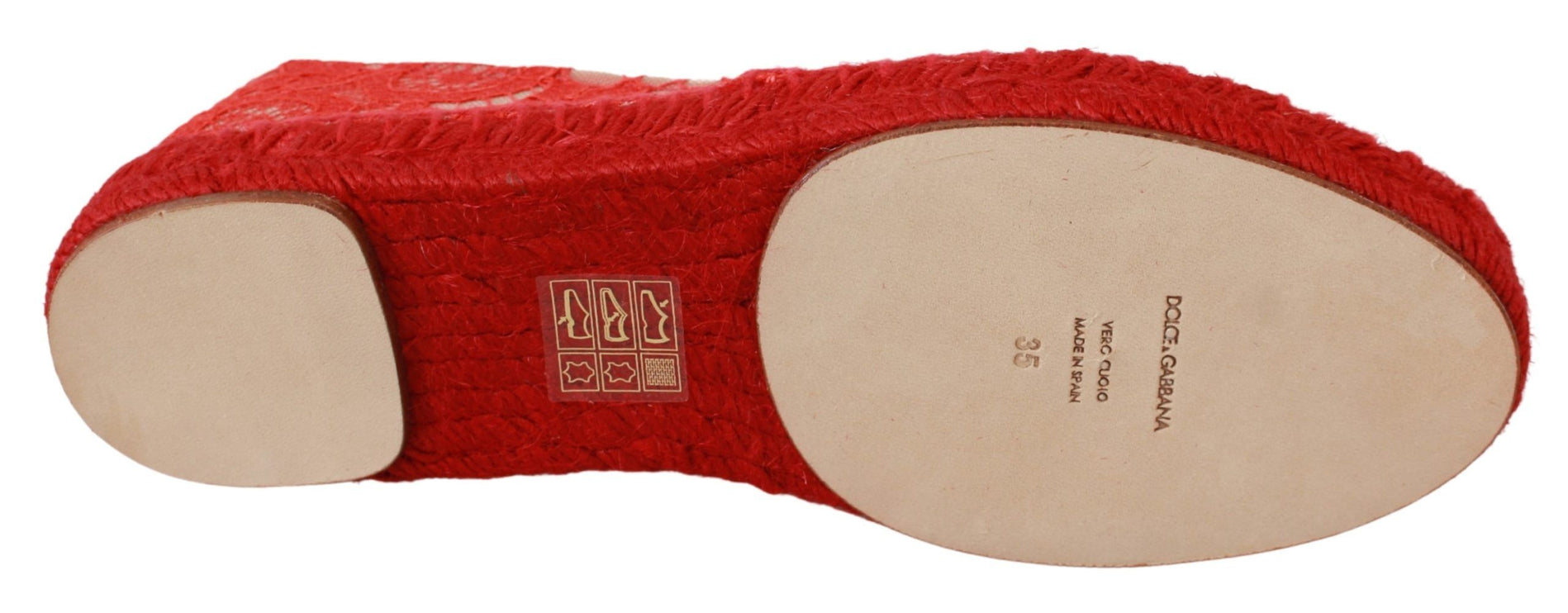 Chaussures plates en espadrilles visqueuses rouges