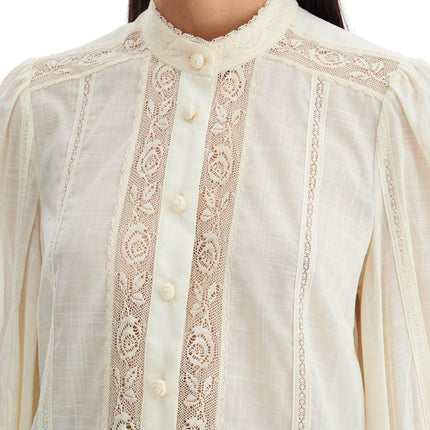 Zimmermann halliday lace-trimmed shirt