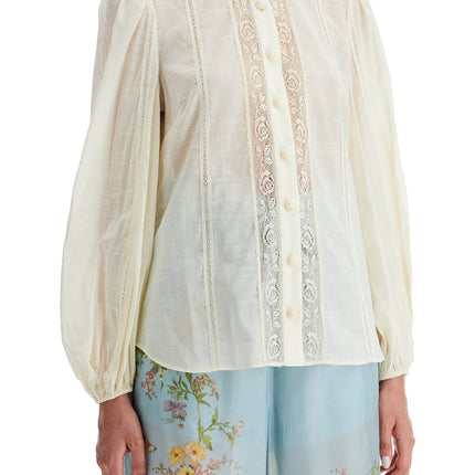 Zimmermann halliday lace-trimmed shirt