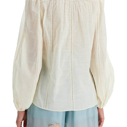 Zimmermann halliday lace-trimmed shirt