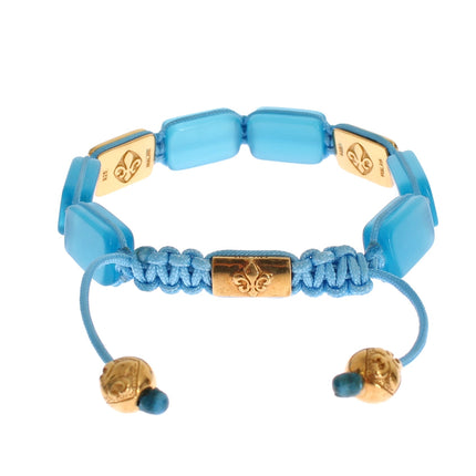 Elegant Blue Opal & Diamond-Studded Bracelet