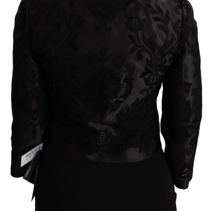 Exquisito blazer de corsé de Jacquard Floral