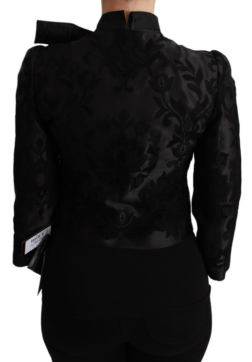 Blazer à corset Jacquard floral exquis